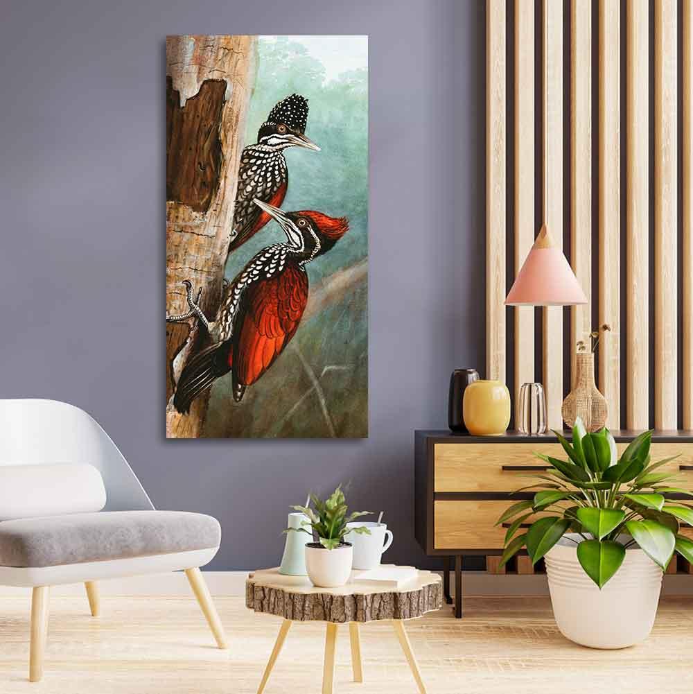 Ivory Billed Woodpecker Canvas Wall Painting For Hall - Decor Mantra 