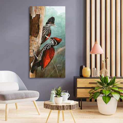 Ivory Billed Woodpecker Canvas Wall Painting For Hall - Decor Mantra 