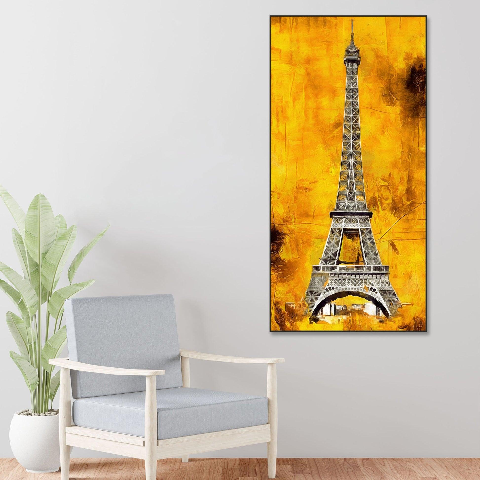 Eiffel Tower Floating Canvas Wall Painting - Decor Mantra 