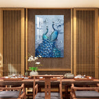 Loving Peacock Pair Acrylic Wall Art DECORMANTRA