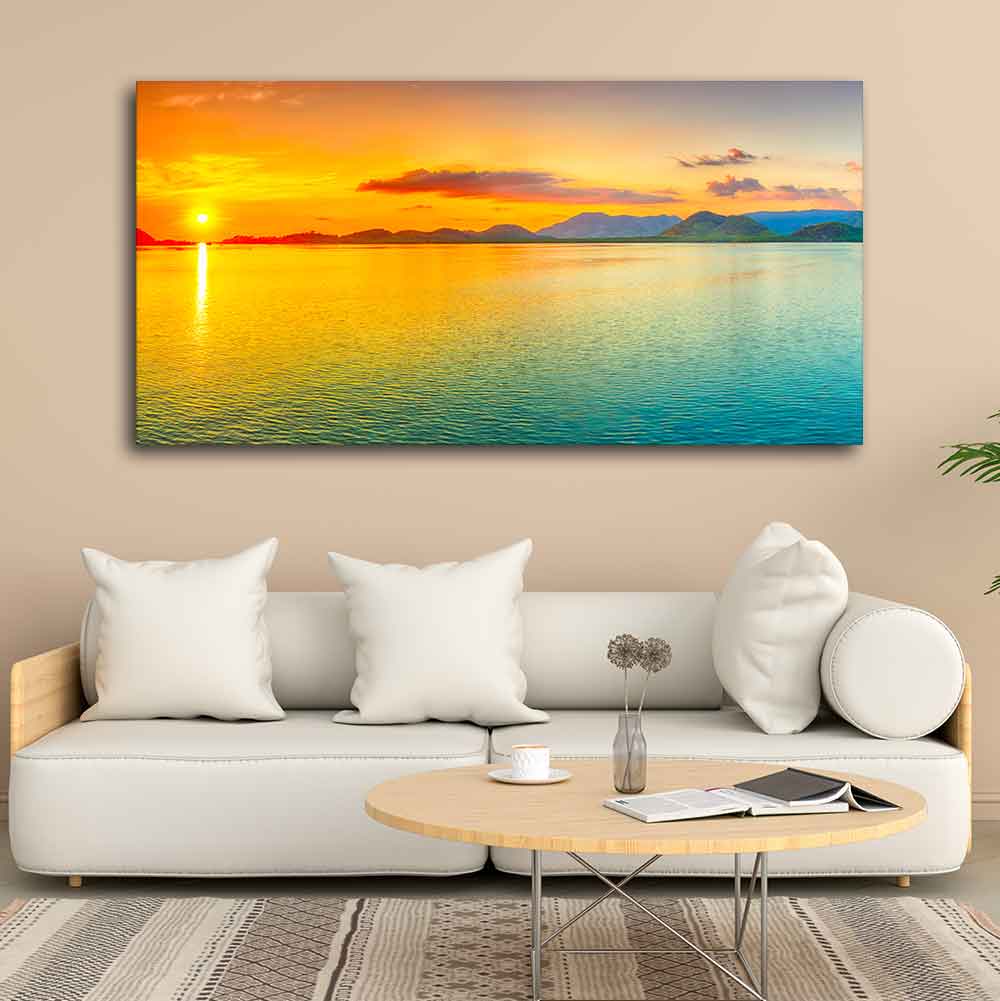 Beautiful Sunset Horizon Canvas wall Painting Decor Mantra