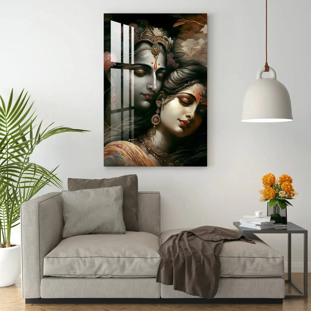 Religious Radha Krishna Acrylic Wall Art DECORMANTRA