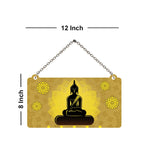 Lord Buddha Floral Decorative Wooden Wall Hanging for House - Harshita Craft