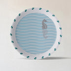 Sea-Inspired sea horse Abstract Art Collection Porcelain Wall Plate - Harshita Craft