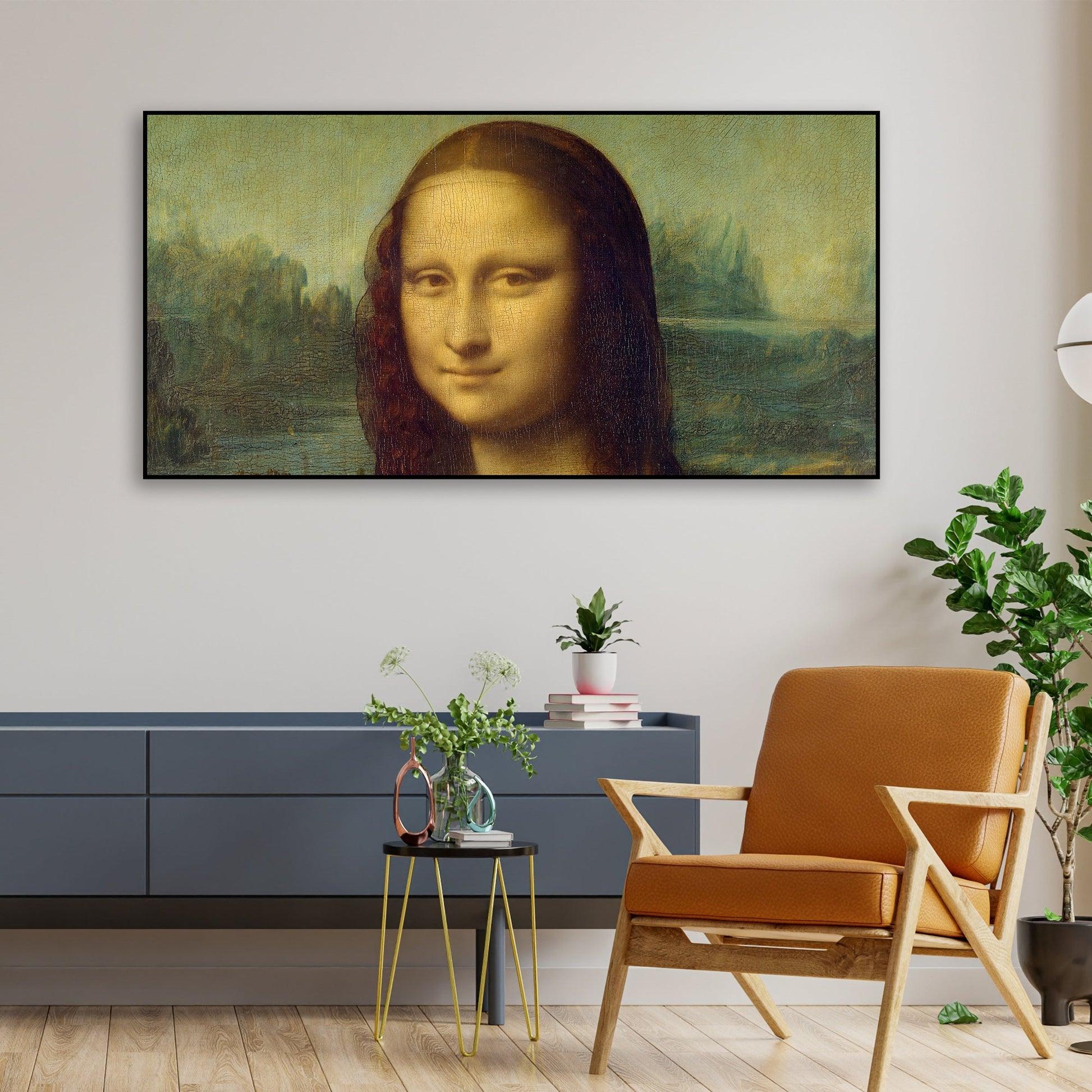 Famous Mona Lisa Floating Canvas Wall Painting - Decor Mantra 