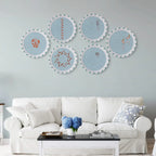 Sea-Inspired sea horse Abstract Art Collection Porcelain Wall Plate - Harshita Craft