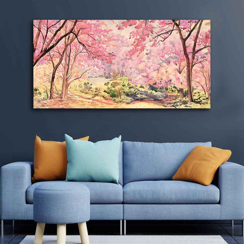 Cherry Blossom Tree Premium Wall Painting - Decor Mantra 