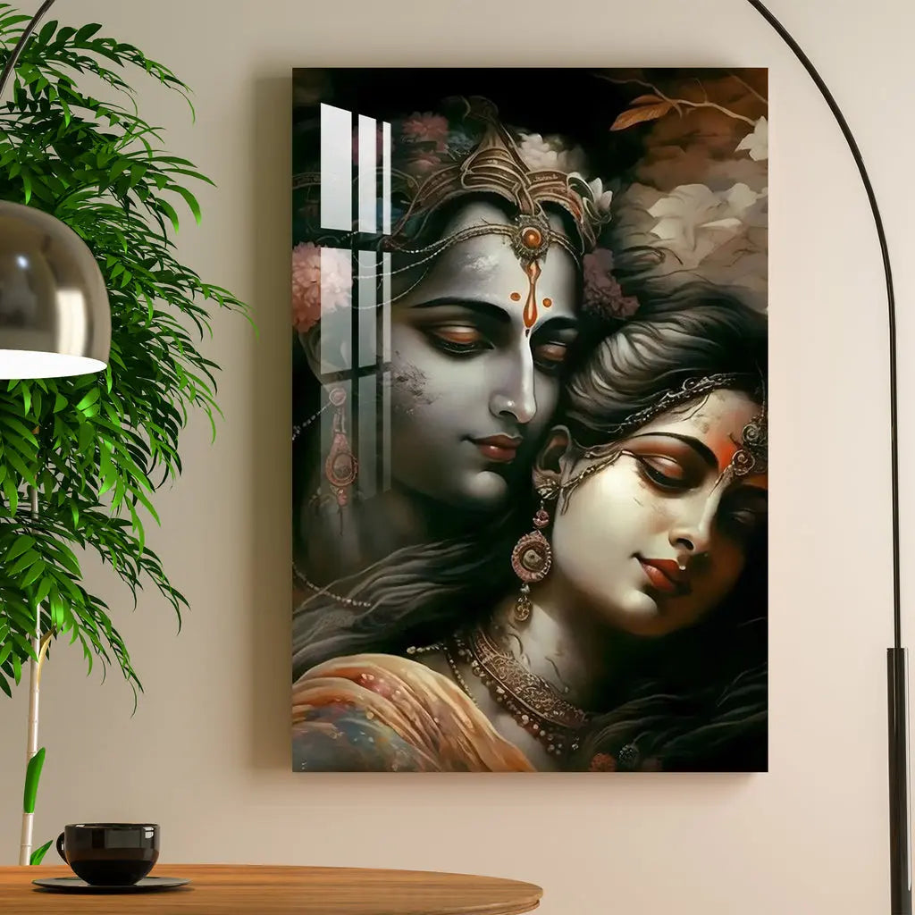 Religious Radha Krishna Acrylic Wall Art DECORMANTRA