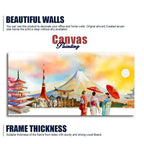Famous Places of Japan Canvas Wall Painting Decor Mantra