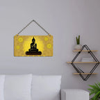 Lord Buddha Floral Decorative Wooden Wall Hanging for House - Harshita Craft