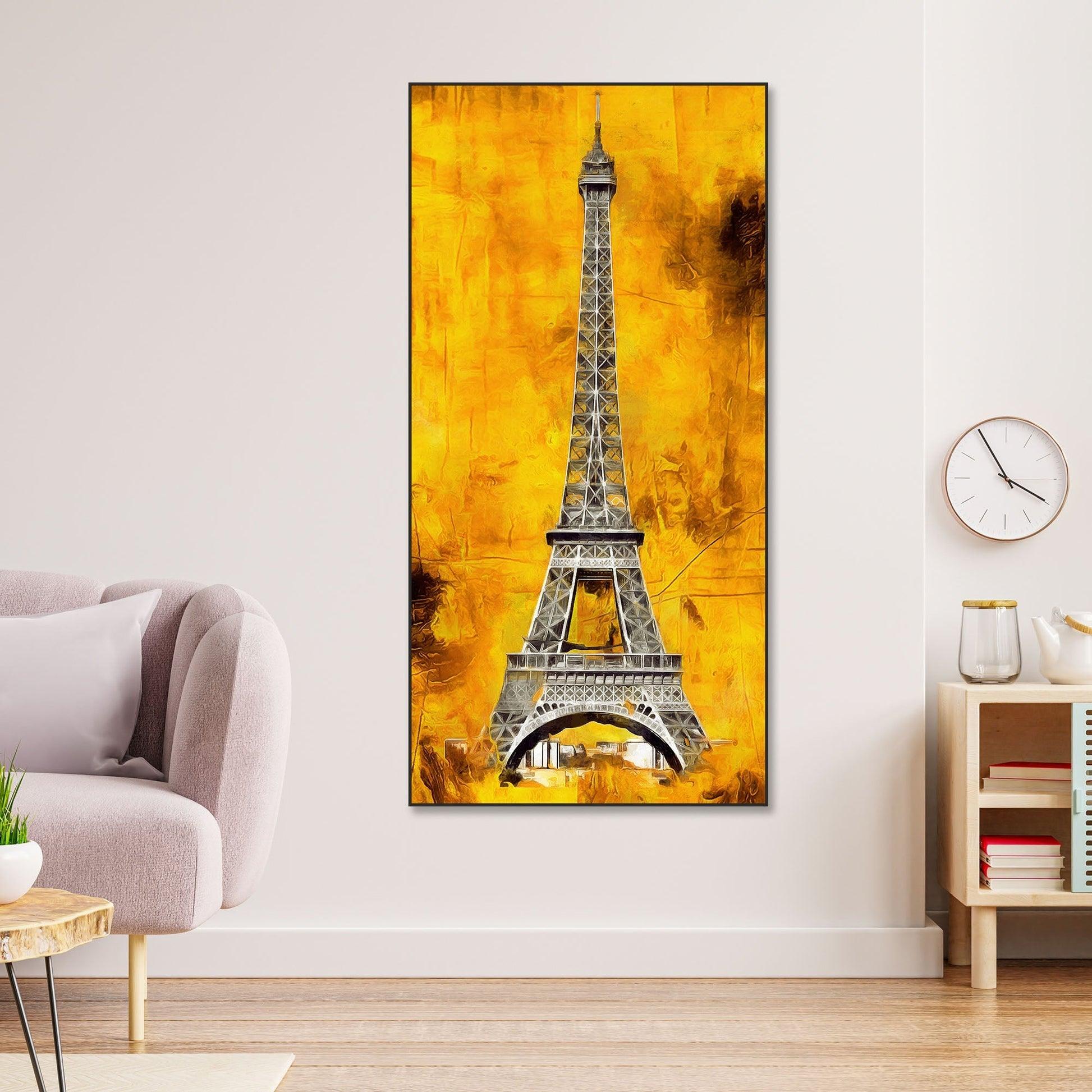 Eiffel Tower Floating Canvas Wall Painting - Decor Mantra 