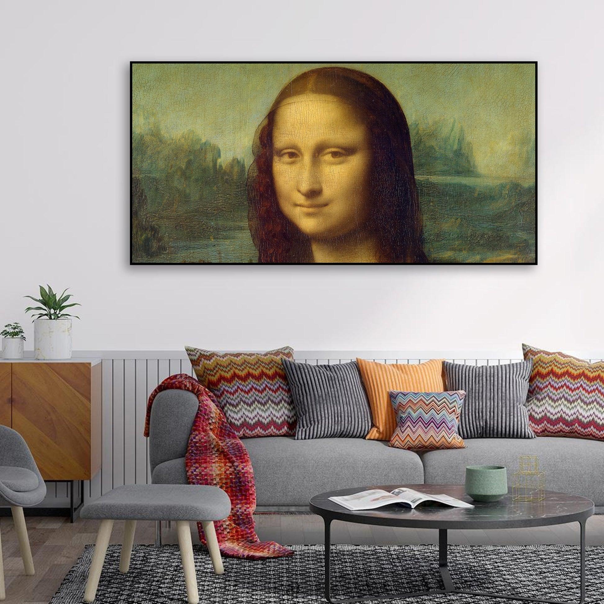 Famous Mona Lisa Floating Canvas Wall Painting - Decor Mantra 