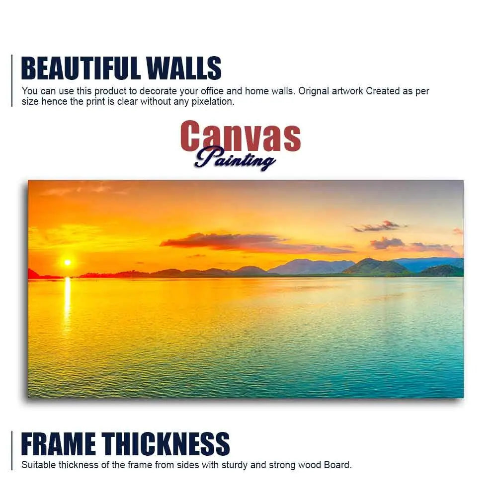 Beautiful Sunset Horizon Canvas wall Painting Decor Mantra