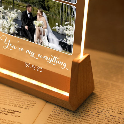 Personalized Photo Night Light Plaque,Couple Photo Lamp,Custom Acrylic Frame,Bedroom Decor,Custom Led Night Light,Gift for Her Him Friends