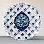 Elegant Blue and White Plate Blue Pottery Inspired plate - Harshita Craft