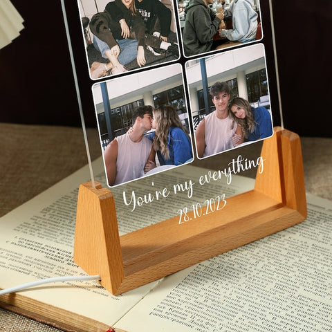 Personalized Photo Night Light Plaque,Couple Photo Lamp,Custom Acrylic Frame,Bedroom Decor,Custom Led Night Light,Gift for Her Him Friends