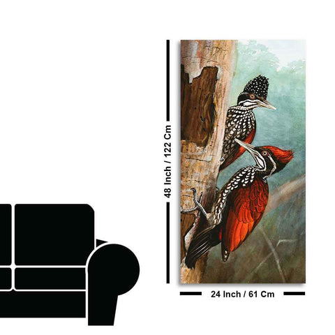 Ivory Billed Woodpecker Canvas Wall Painting For Hall - Decor Mantra 