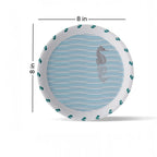 Sea-Inspired sea horse Abstract Art Collection Porcelain Wall Plate - Harshita Craft