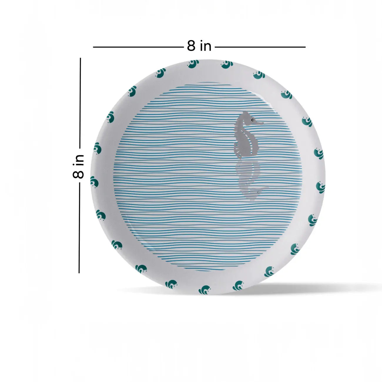 Sea-Inspired sea horse Abstract Art Collection Porcelain Wall Plate - Harshita Craft