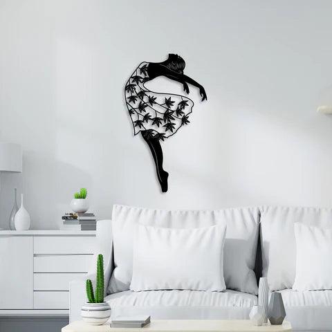 Dancing Girl Metal Wall Arta - Decor Mantra 