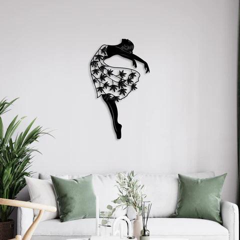 Dancing Girl Metal Wall Arta - Decor Mantra 