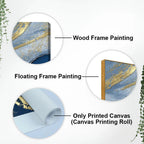 Dark Mountains and Golden Pattern Premium Canvas Wall Painting DECORMANTRA