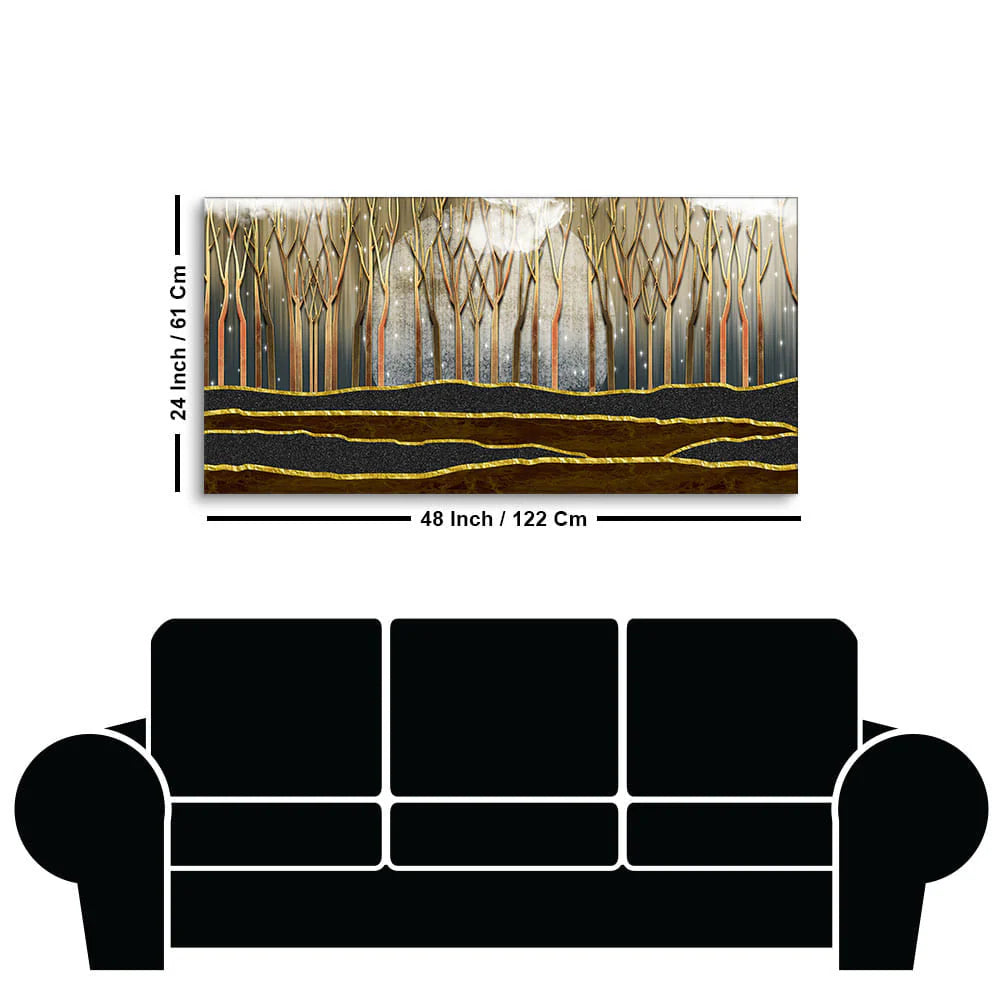 Dead Forest Modern Abstract Art Canvas Wall Painting DECORMANTRA