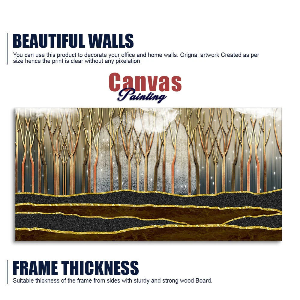 Dead Forest Modern Abstract Art Canvas Wall Painting DECORMANTRA
