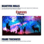 Deer Silhouette Colorful Sky Wall Painting DECORMANTRA