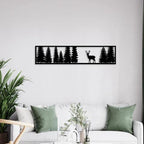 Deer in Forest Metal Wall Art - Decor Mantra 
