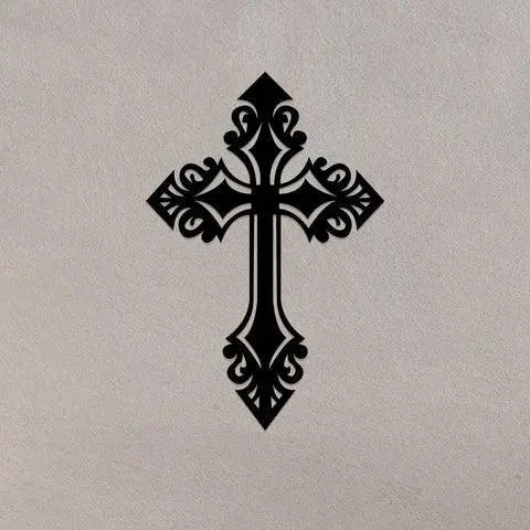 Designer Christian Cross Metal Wall Art - Decor Mantra 