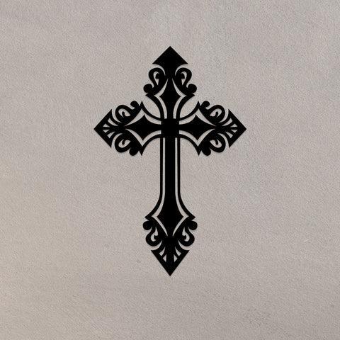 Designer Christian Cross Metal Wall Art - Decor Mantra 