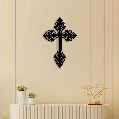 Designer Christian Cross Metal Wall Art - Decor Mantra 