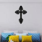 Designer Christian Cross Metal Wall Art - Decor Mantra 
