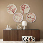 Nature-Inspired Art collage for Every Room plate Set of 4 - Harshita Craft