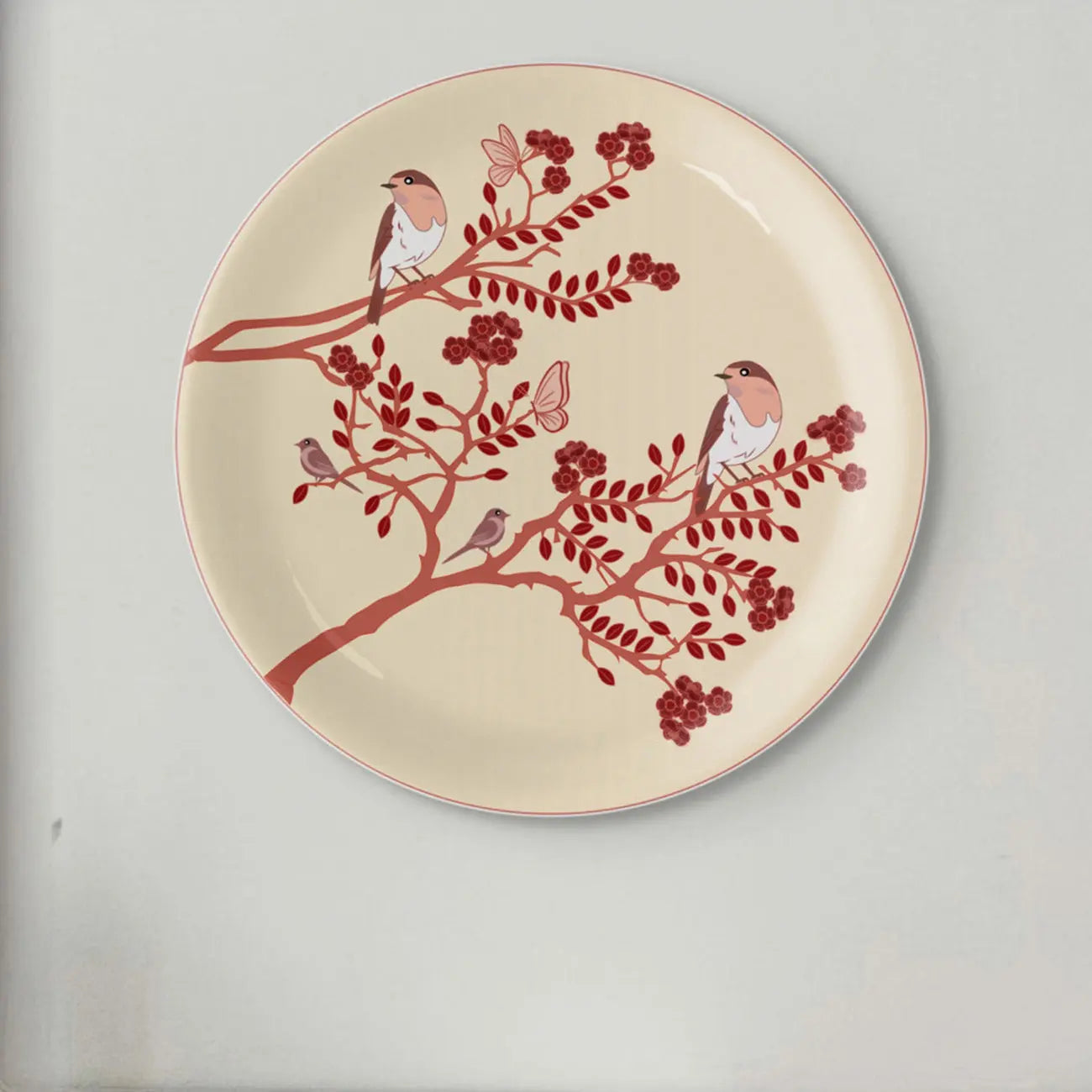 Nature-Inspired Art collage for Every Room plate Set of 4 - Harshita Craft