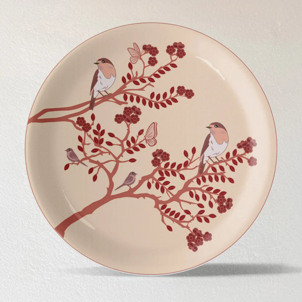 Nature-Inspired Art collage for Every Room plate Set of 4 - Harshita Craft