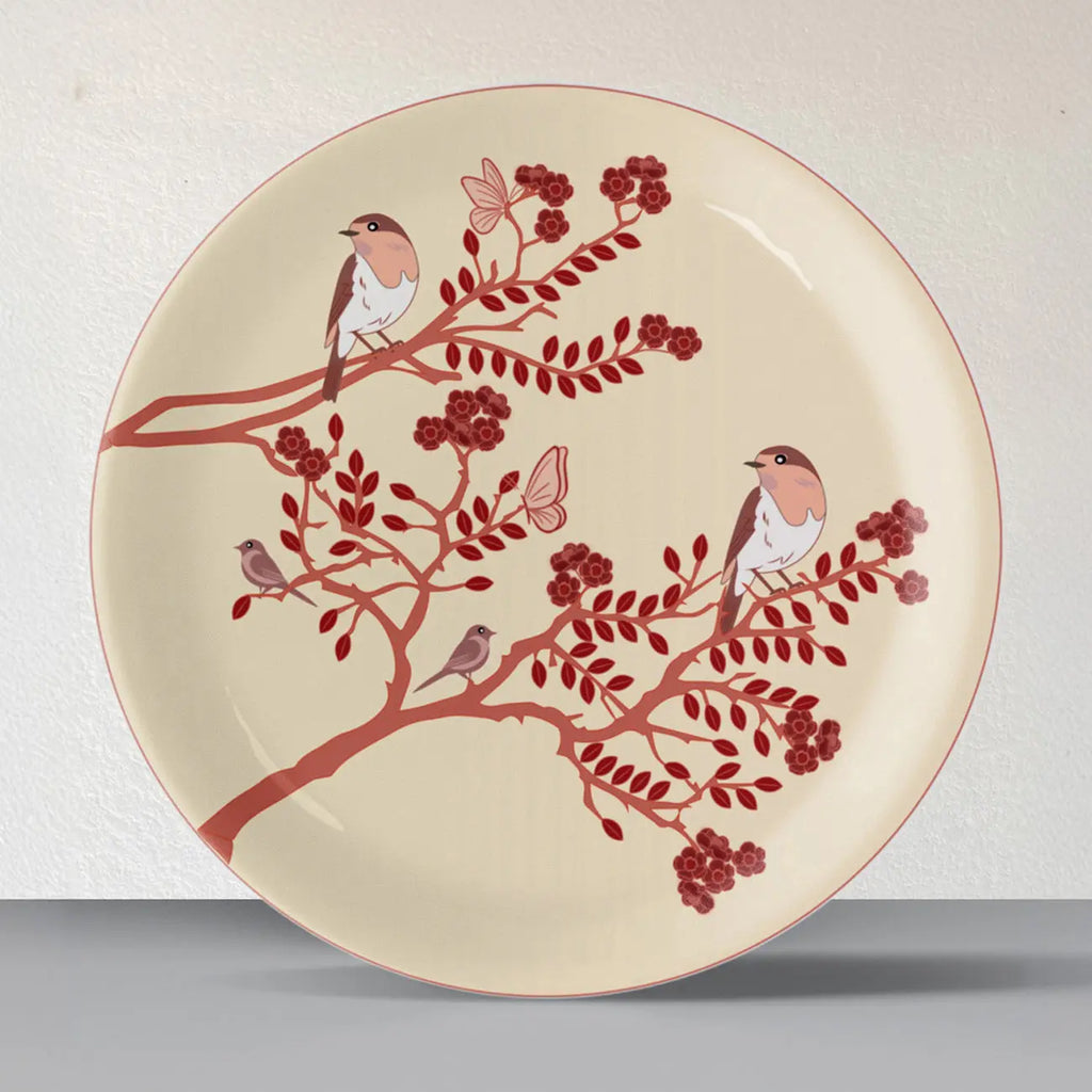 Nature-Inspired Art collage for Every Room plate Set of 4 - Harshita Craft