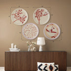 Nature-Inspired Art collage for Every Room plate Set of 4 - Harshita Craft