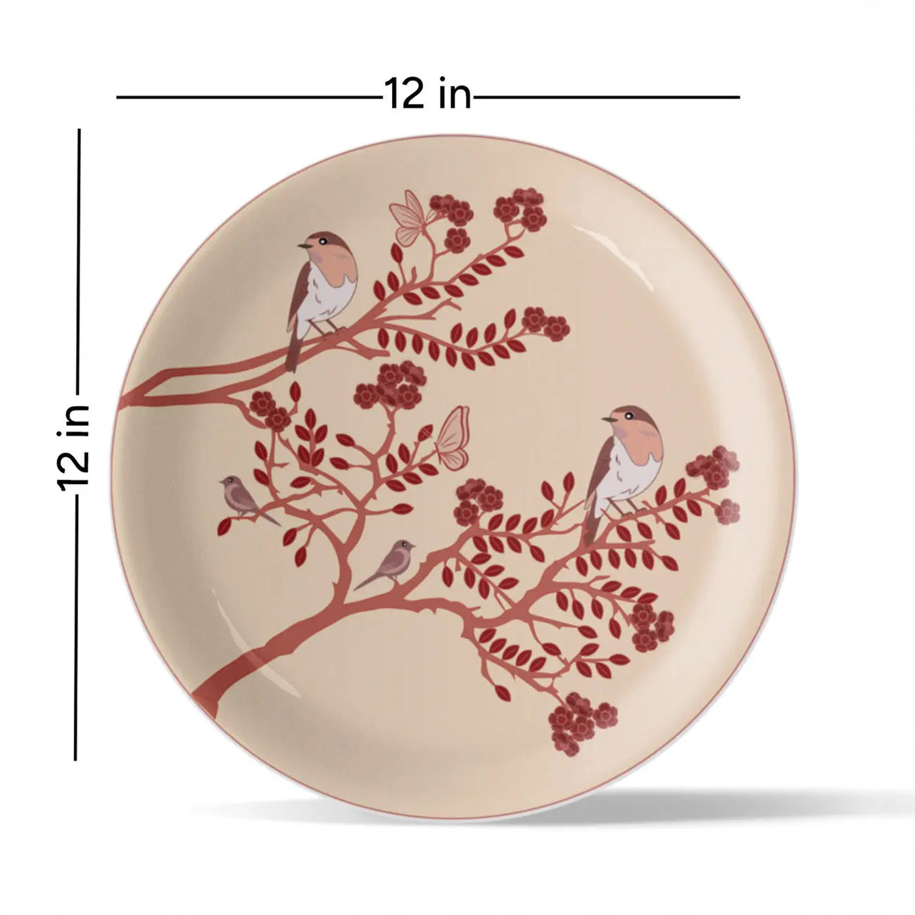 Nature-Inspired Art collage for Every Room plate Set of 4 - Harshita Craft