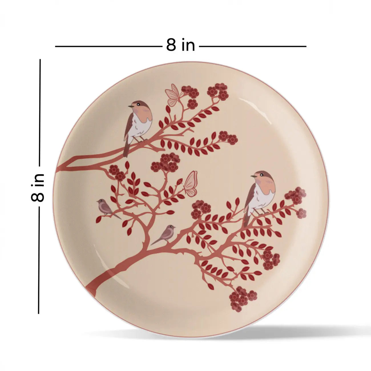 Nature-Inspired Art collage for Every Room plate Set of 4 - Harshita Craft