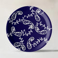 Elegant Blue Pottery symmetry paisley for Every Space Wall Plate - Harshita Craft