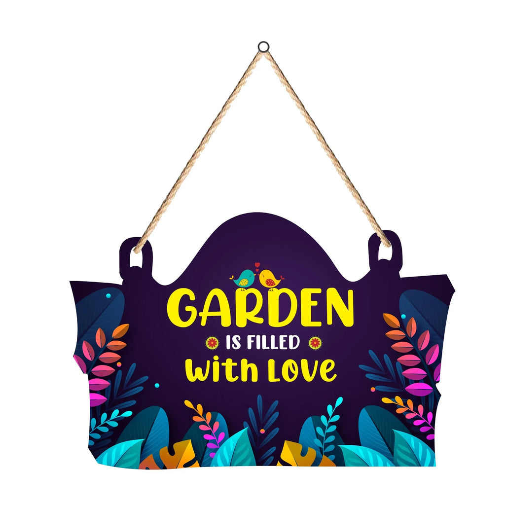 Garden Quotes Wooden Wall Hanger for Home|Office|Living Room|Gift, Wall Decoration HARSHITA CRAFTS