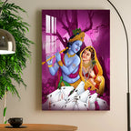 Radha Krishna in Gokul Acrylic Wall Art DECORMANTRA
