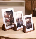 Vintage Black Walnut Photo Frame,Transparent Tabletop Picture Frame,Baby Frame,Wedding Photo Frame,Wedding Day Keepsake Frame,Christmas Gift - Harshita Craft