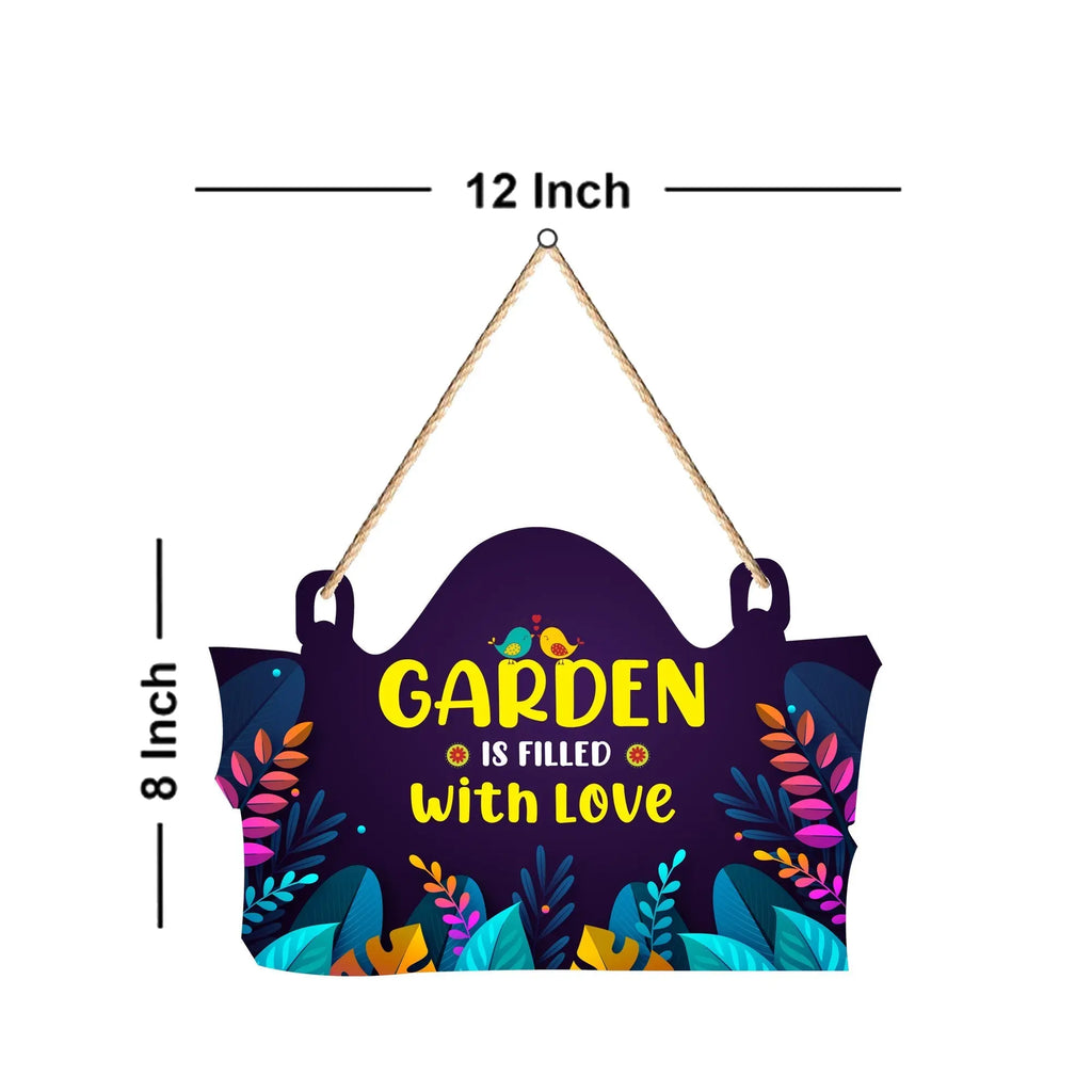Garden Quotes Wooden Wall Hanger for Home|Office|Living Room|Gift, Wall Decoration HARSHITA CRAFTS