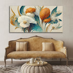 Abstract Colorful Spring Flower Texture Art Canvas Wall Painting - Harshita Craft
