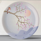 Spring-Inspired Art for Serene Spaces bird porcelain plate - Harshita Craft