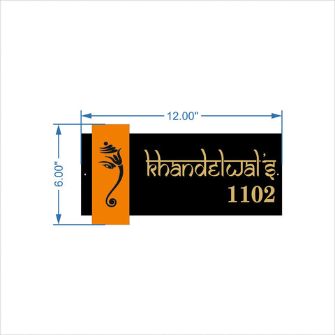 Modern Acrylic Door Nameplate - Sleek Design for Home or Business