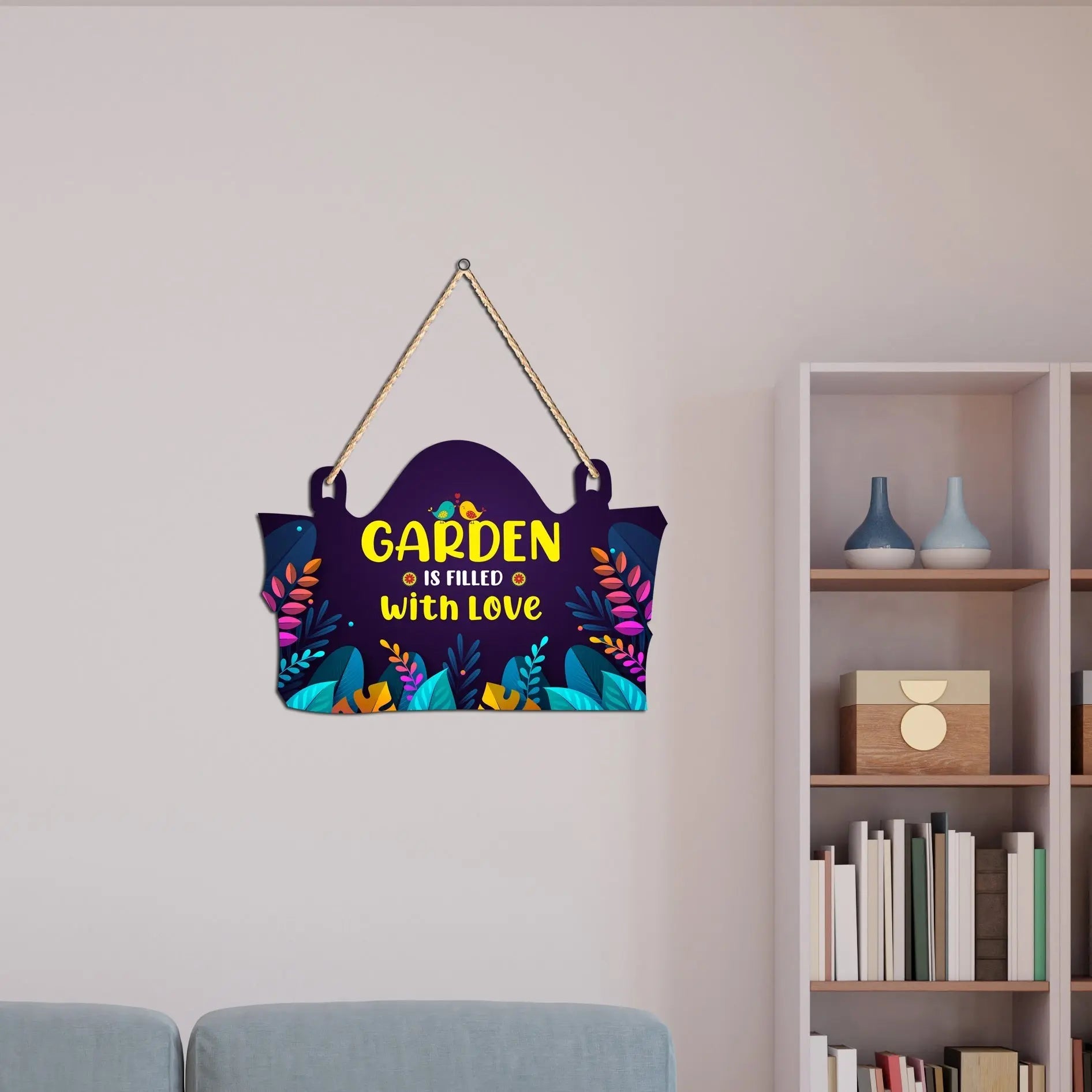Garden Quotes Wooden Wall Hanger for Home|Office|Living Room|Gift, Wall Decoration HARSHITA CRAFTS